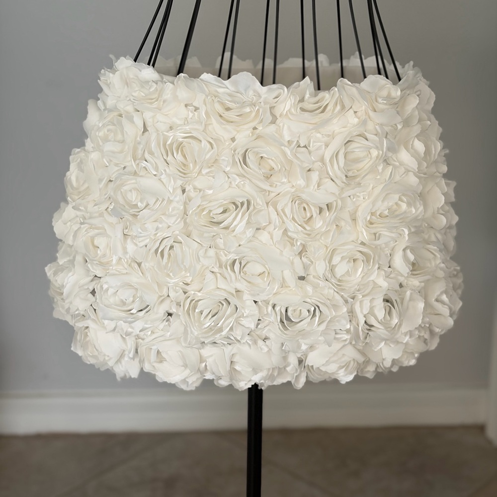Zara White Floral Mini Skirt